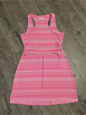 TEHAMA Pink Striped Racerback Mini Dress